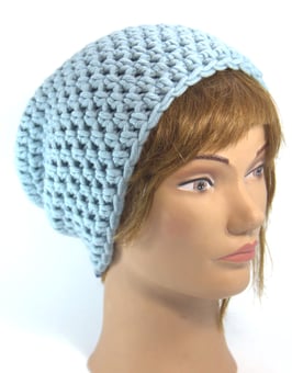 Merino Mütze eisblau