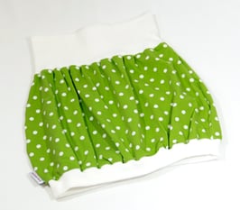 Ballonröckchen hellgrün mit weissem Bündchen