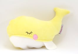 Spieluhr Walfisch hellgelb/weiss