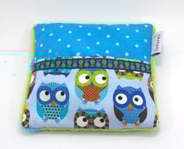 Weizen Wärmekissen Eule hellgrün/türkis