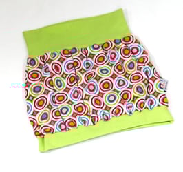 Ballonröckchen pinke Kreise mit hellgrünem Bündchen