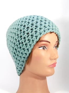 Merino Mütze dunkelmint