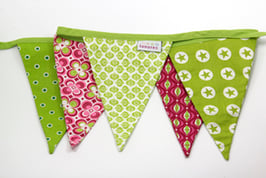 Wimpelkette pink/grün