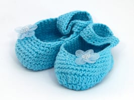 Ballerina türkis mit Organza Blume