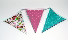 Wimpelkette mint/pink/Vogelfestival