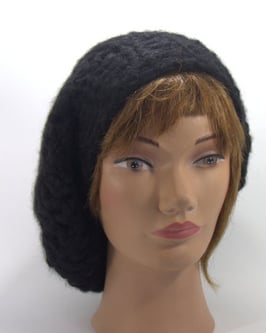 Alpaka Beanie schwarz