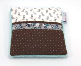 Weizen Wärmekissen Zebra braun/mint