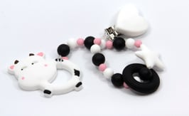 Beisskette mit Anhänger Kuh