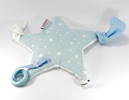 Spielstern hellblau/weiss