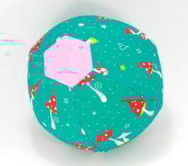 Ballonball klein mit Glöckchen Pilzli petrol