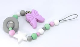 Nuggibeisskette lila,mint, weiss, grau