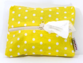Feuchttücherhülle gelb gepunktet
