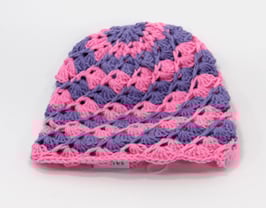 Häkelkäppchen pink/lavendel