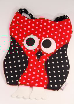 Eulentasche rot/schwarz
