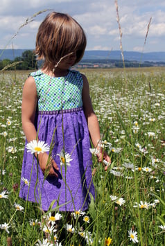 Röckli violett getupft