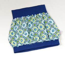 Ballonröckchen blaue Kreise mit blauem Bündchen