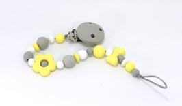 Nuggibeisskette hellgelb/grau