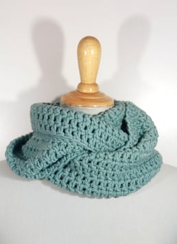 Merino Loop dunkel Mint