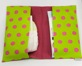 Windeltasche hellgrün/pink