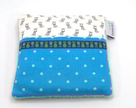 Weizen Wärmekissen Zebra/türkis Tropfen