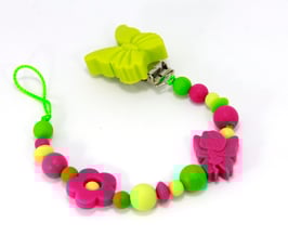 Nuggibeisskette pink/grün