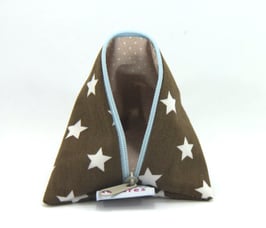 Nuggitäschli braun/hellblau