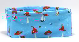 Stirnband hellblau Pilzli