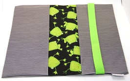 Windeltasche schwarz/hellgrün Frosch