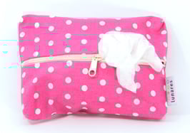 Feuchttücherhülle pink matt gepunktet