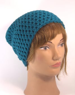 Merino Mütze petrol