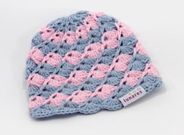 Häkelkäppchen hellblau/rosa