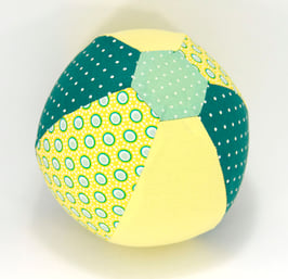 Ballonball klein mit Glöckchen gelb/grün