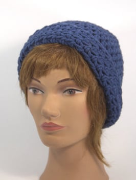 Merino Mütze rauchblau