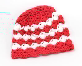 Häkelkäppchen rot/weiss