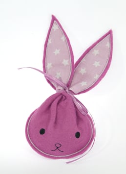 Hasenbeutel rotviolet