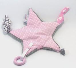 Spielstern rosa/grau