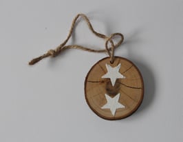 Holzanhänger "Sterne relief"