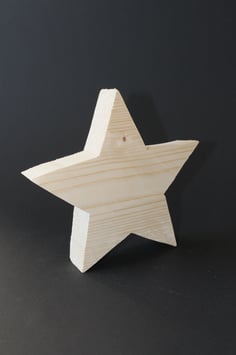 Holzstern geschliffen