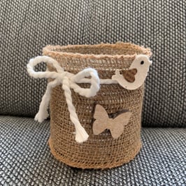 Teelichtdose Schmetterling/Vögelchen