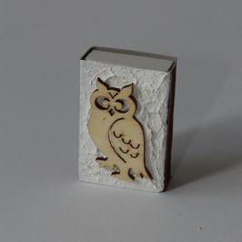 Zündholzschachtel inkl. Zündhölzer " Eule"