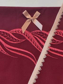 Slip Nähset weinrot apricot