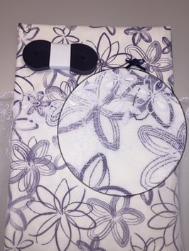 Slip Nähset blau Blumen