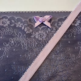 Slip Nähset violetblau Stoff transparent /lila