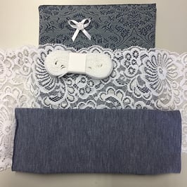 Slip Nähset blau/weiss