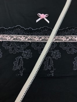 Slip-Nähset schwarz/rosa  linea