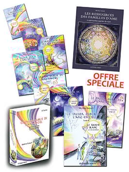 France ou étranger. Le Coffret avec les 8 tomes du trésor oublié de l'arc-en-ciel  et le livre Les ressources des familles d'âme.