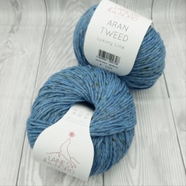 Aran Tweed 4 hellblau