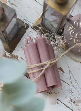 Kerzenbündel altrosa