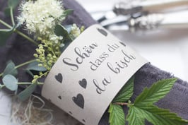 Serviettenring  aus Papier natur braun