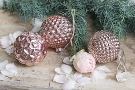 Weihnachtskugel rosa lachs